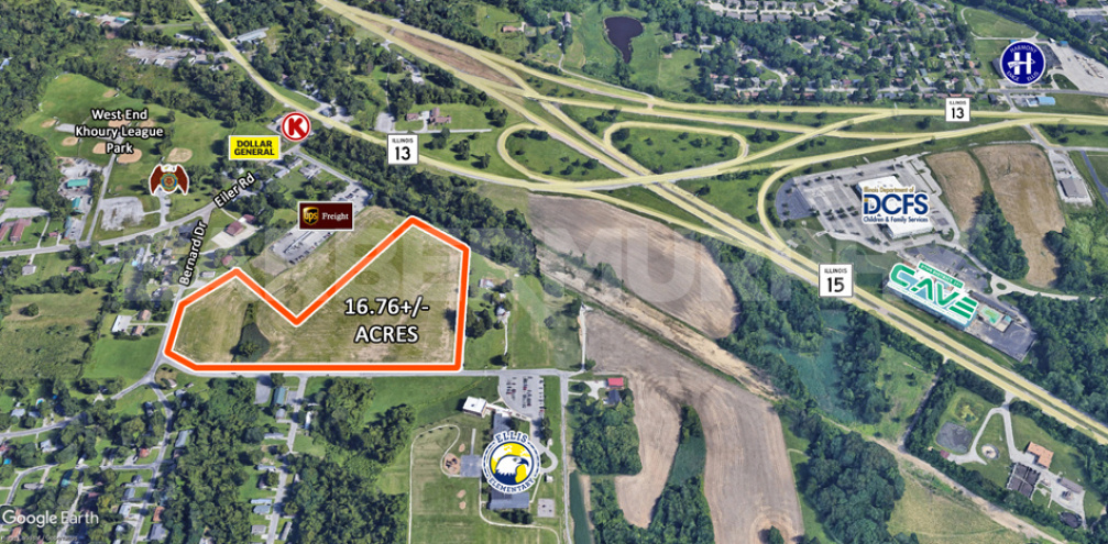 Aerial of 17 Acre Site, Illini Dr., Belleville, IL 