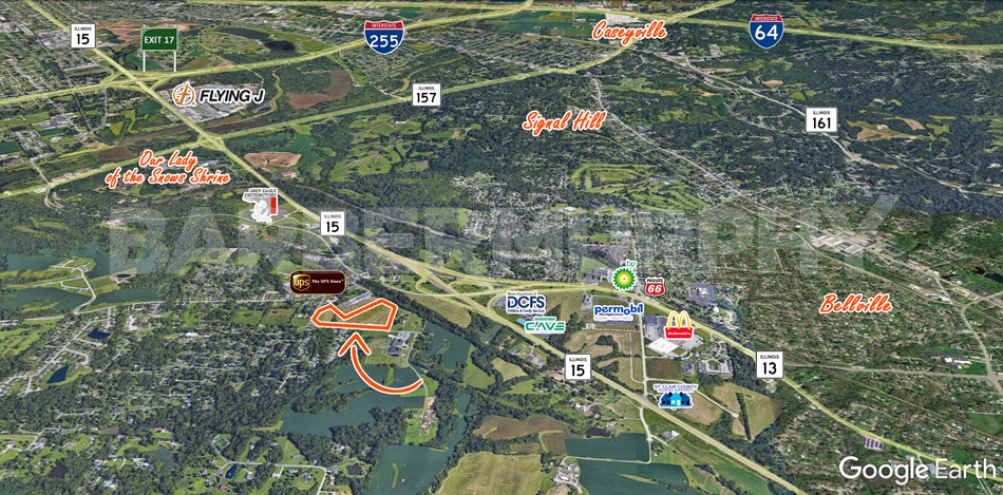 Area Map for Commercial Development Site on Illini Drive, Belleville, IL