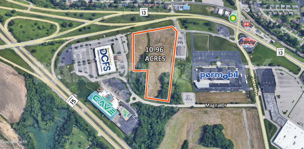 Aerial Image of Commercial Site for Sale, Sheffield Dr., Belleville, IL 
