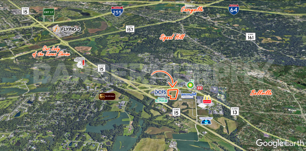 Area Map for Commercial Site for Sale, Sheffield Dr., Belleville, IL 