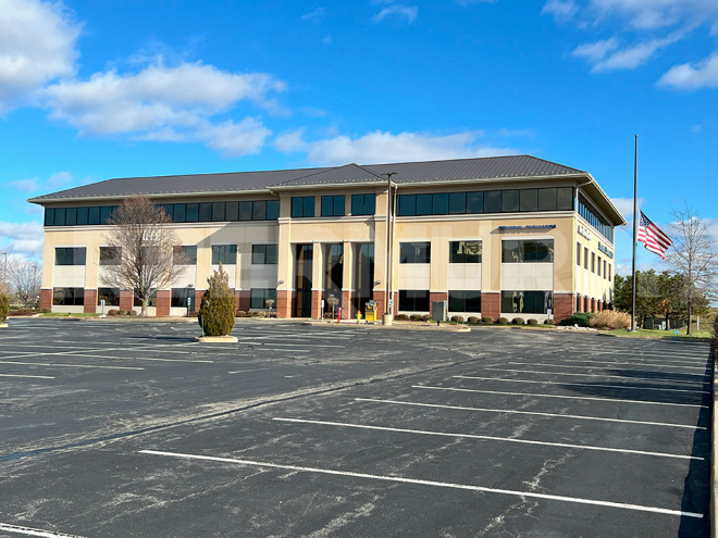 Exterior image of class A office building with space for lease