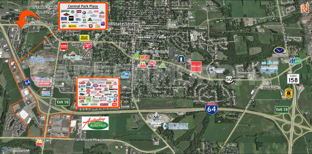 Area Map of 104 Regency Park Drive, O'Fallon, IL 62269