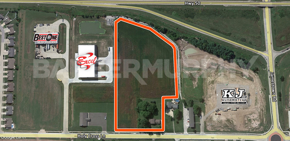 Aerial Image of 10 Acre Site for Sale on Holy Cross Ln., Breese, IL