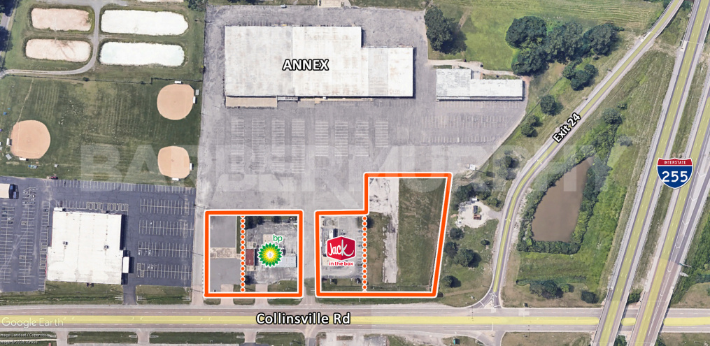 Image of out lots for sale on Collinsville Rd