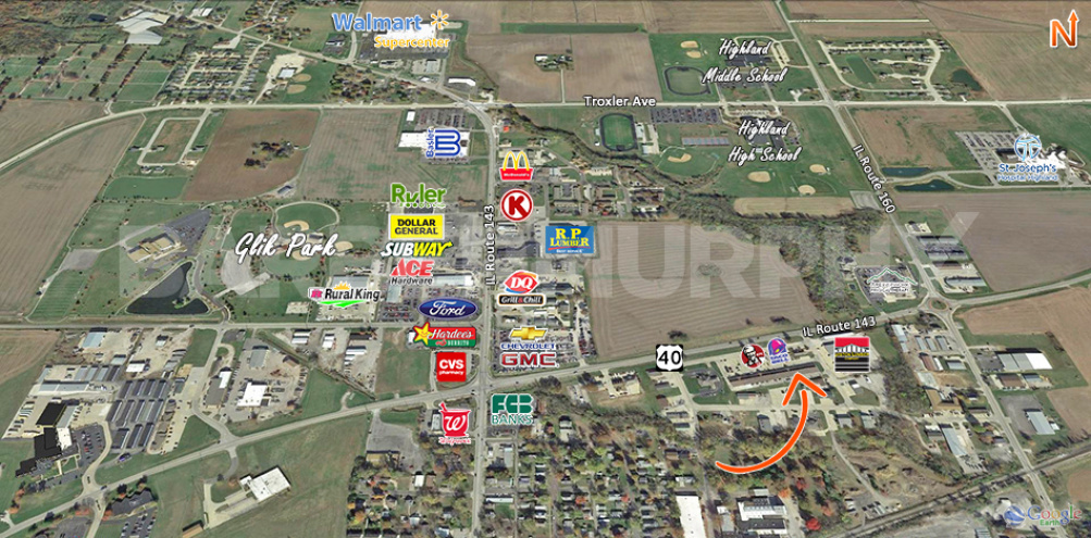 Area Map for 1328-1336 Mercantile Drive, Highland  IL 