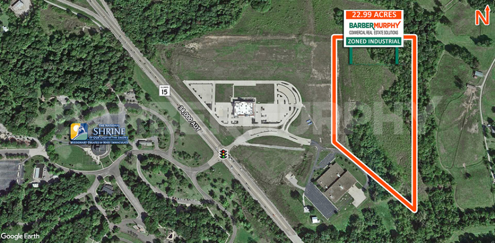 Site Map of Industrial Site for Sale off IL Route 15, Belleville