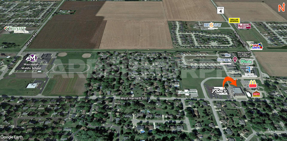 Expanded Aerial image for 205A East Harnett St. Mascoutah, IL 62258