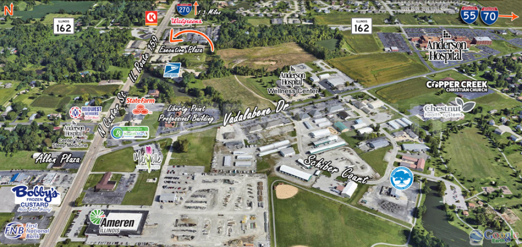 Expanded aerial image for 2 Professional Park Dr. Maryville, IL 62062