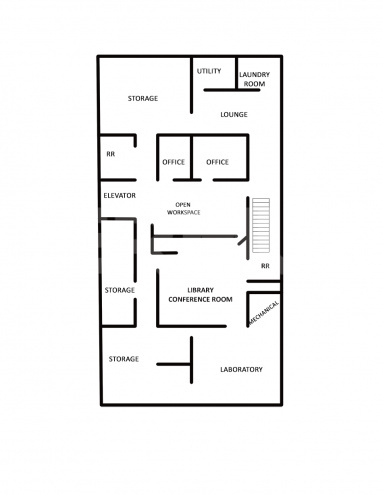 392 Broadway main level floorplan for property 302 Broadway 301 Main St. Mount Vernon, IL 62864