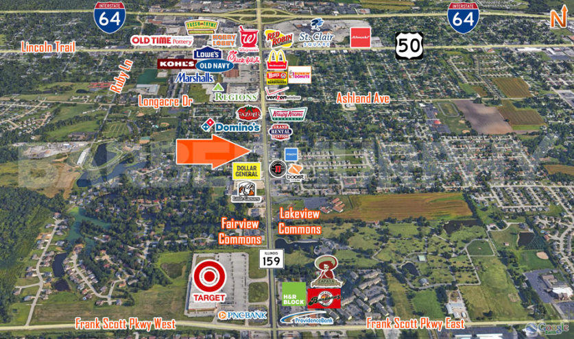 expanded aerial image for 5317-5327 N Illinois (Route 159), Fairview Heights, IL 62208