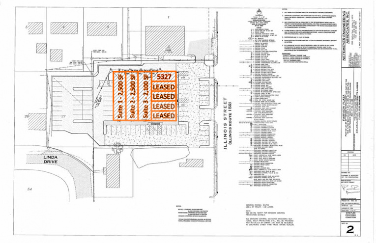 Site map for property 5317-5327 N Illinois (Route 159), Fairview Heights, IL 62208