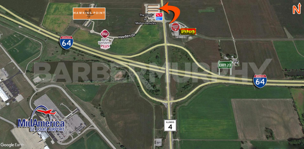 aerial property map for 9237 Beller Rd. Mascoutah, IL 62258