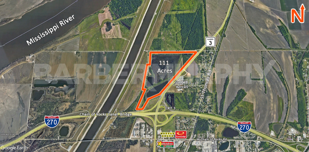 Land, For Sale, Acres, 100+ Acres, 111 Acres, 111, Property for sale in Granite City, Granite City IL, Granite City Illinois, Granite City, Rte 3, Route 3, I-270, Rte & I-270, Route 3 and I-270, Route 3 & I-270, route 3 & i-270, 62040, 2890, Residential Land, Residential land for sale, Potential home site, land for a home, Granite City Land, Land For Sale, Land for sale in Granite City, Commercial real estate, Real Estate, Agricultural land, Residential land, Barber Murphy, BMG, Barber Murphy Group, Madison, Madison IL, Madison Illinois, Vacant land for sale, Vacant land, Available land, Land available, Land Available For Sale, Madison County, 