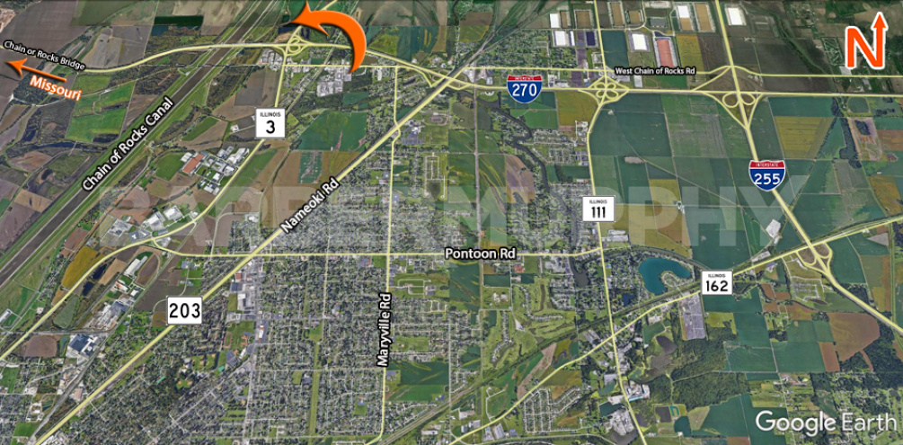 Expanded aerial image for Route 3 and I-270 Granite City, IL 62040