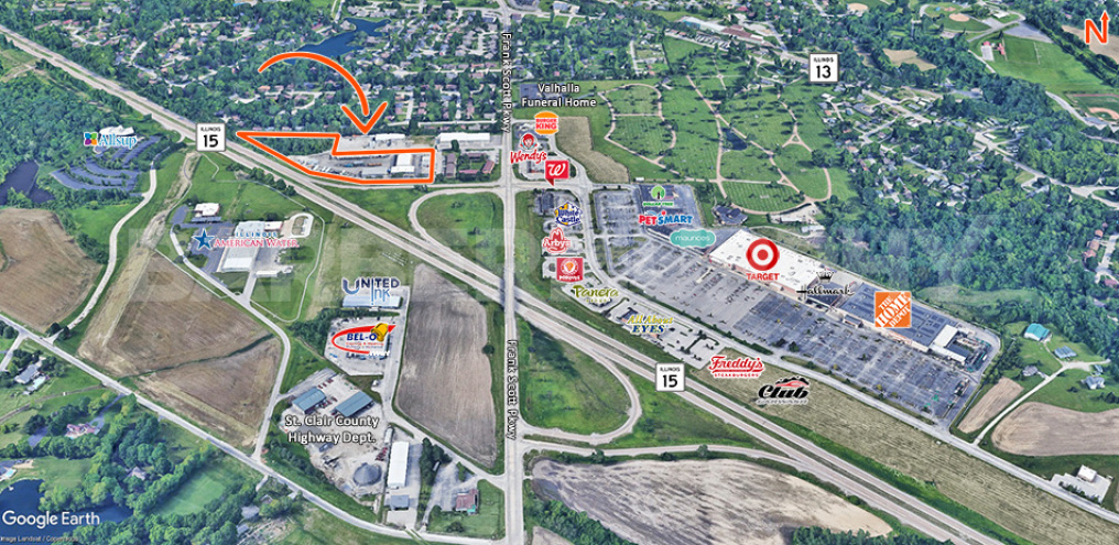 mid range aerial image for 5920 Gateway Industrial Dr.  Belleville, IL 62223