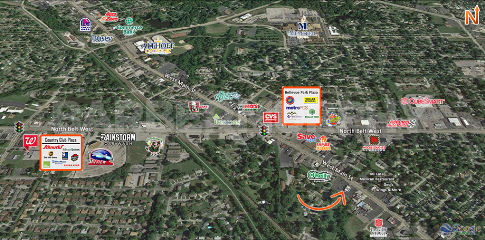 expanded aerial view of property 4320 W Main St Belleville, IL 62226