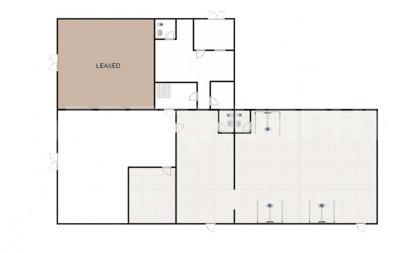 Floor plan: 5,344 SF retail/warehouse for lease: 715 Sherman Street, Belleville, IL 62221