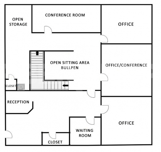 main level floor plan for 785 Wall St. Suite 200, O'Fallon, IL  62269