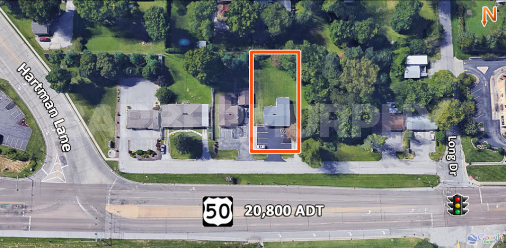 parcel outline for 1317 West Hwy 50, O'Fallon, IL 62269