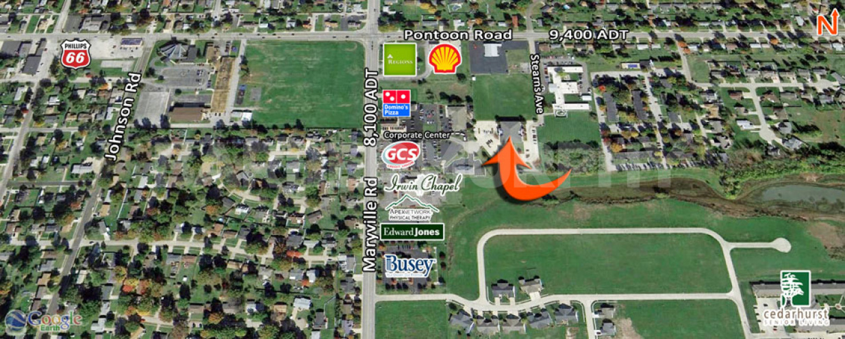 Aerial Map: 2421 Corporate Centre Drive, Granite City, IL 62040: Investment Property 