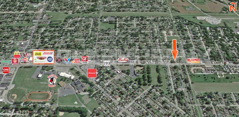 Area map of 2712 Nameoki Rd., Granite City, IL
