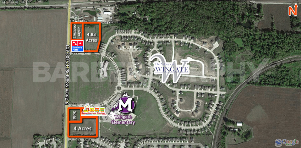 Site Map for Commercial Lots for Sale at the Villages at Wingate, Shiloh, IL 
