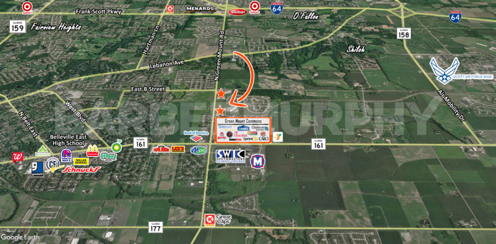 Area Map for Commercial Lots for Sale at the Villages at Wingate, Shiloh, IL 