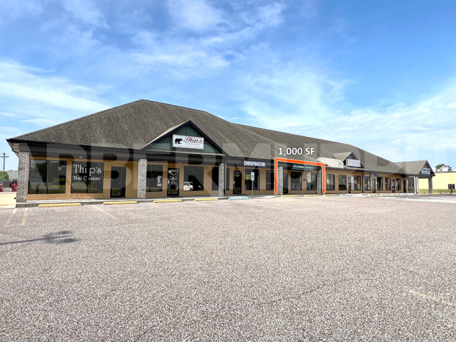 Exterior image of office retail center with space for lease
