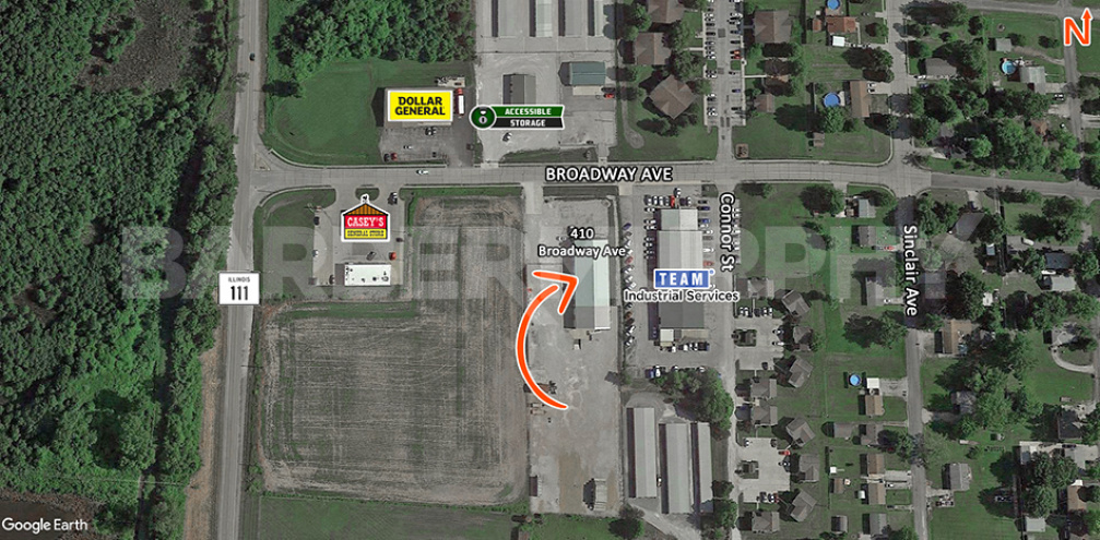 Expanded Aerial for 410 Broadway Ave., South Roxana, IL 62269