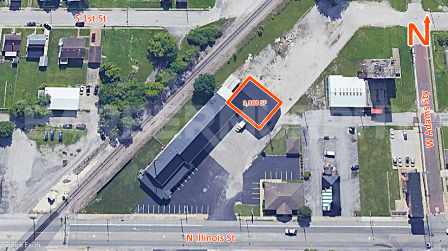 Close Aerial of 711 South Illinois St, Belleville, IL 62220