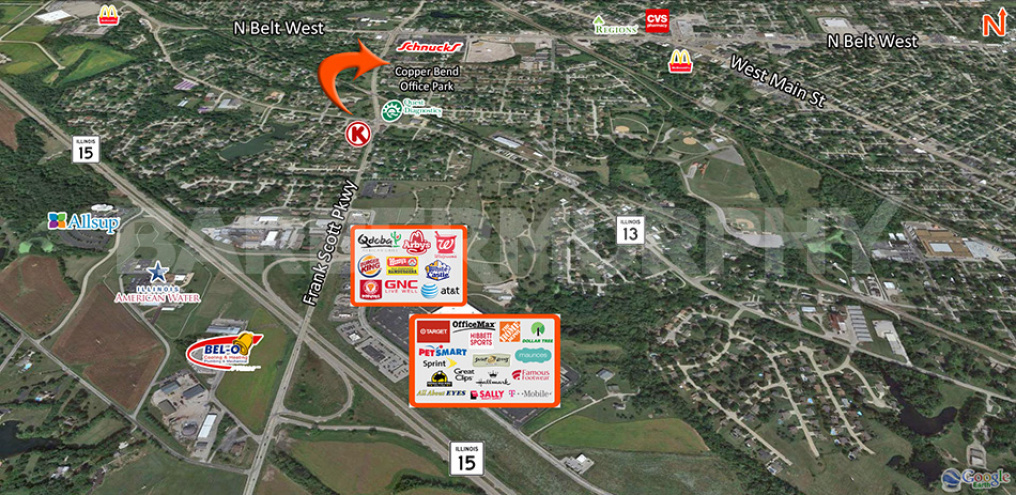 Expanded Aerial of 2810 Frank Scott Pkwy, Suite 812, Belleville, IL 62226f