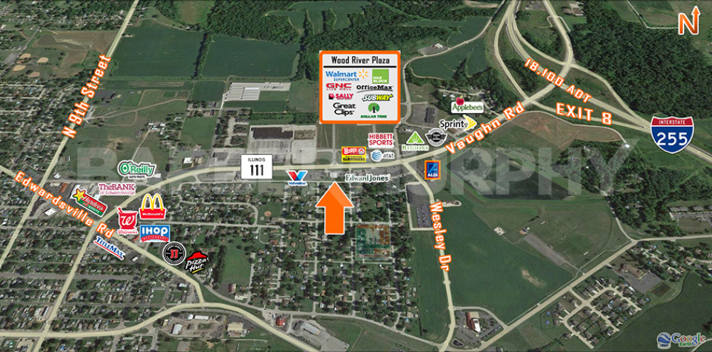 Expanded Aerial of 1710 Vaughn Rd, Wood River, IL 62095