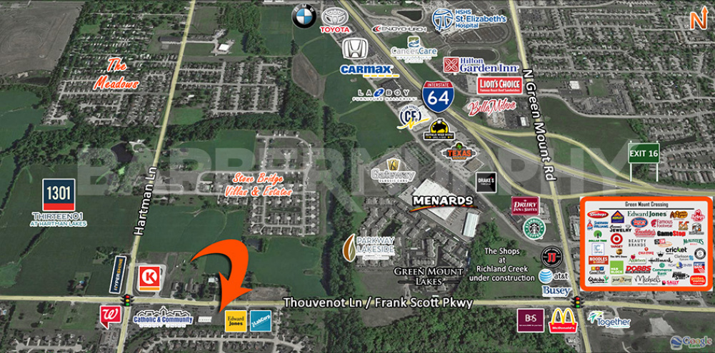 Expanded Aerial of 1213 Thouvenot Lane, O'Fallon, IL 62269
