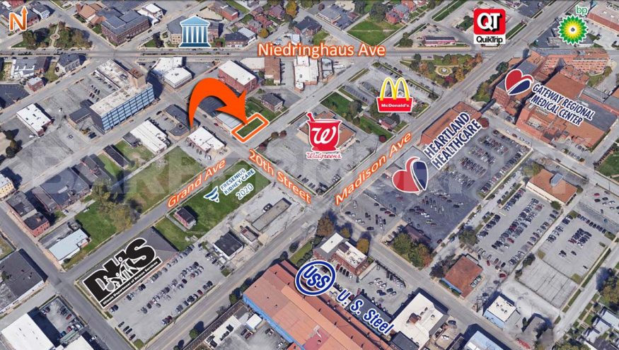 Area Map for 1421 20th Street, Granite City, Land for Sale, Opportunity Zone