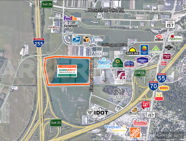 Area Map of Development Site for Sale in Collinsville, IL