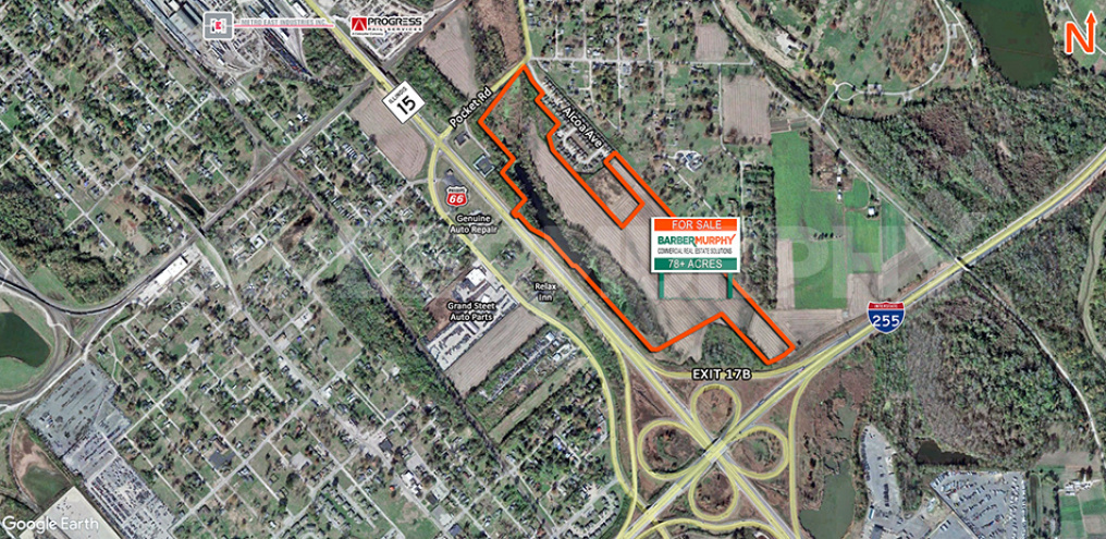 Aerial view of parcel