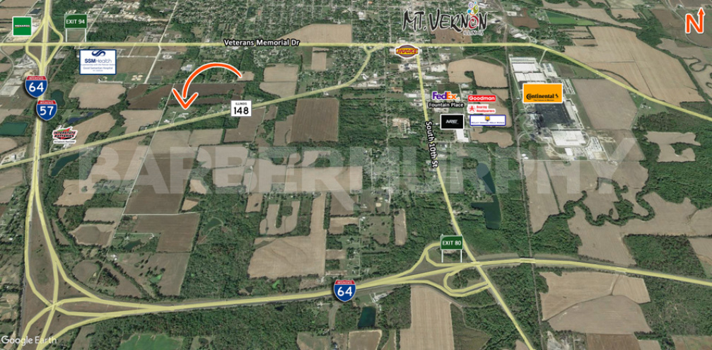 Area Map of 12086 Illinois Hwy 148, Mt. Vernon, IL