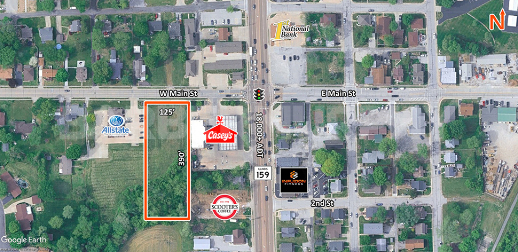 Aerial showing parcel available