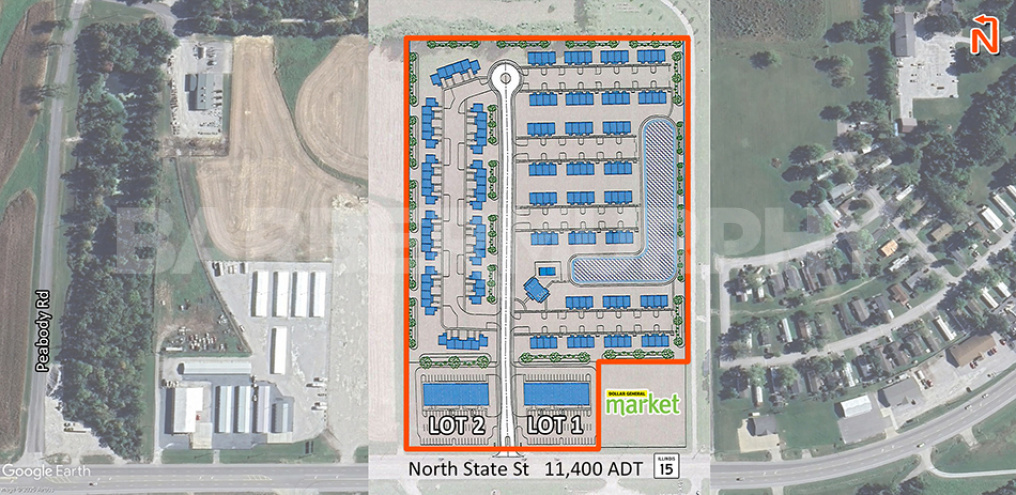 Site Plan for Multifamily and retail sites for sale