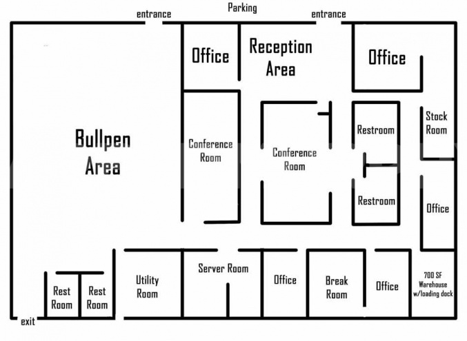 Floor Plan of Class B Office Building for Sale at  2 Market Place, Fairview Heights, IL, St Clair County, St. Louis MSA, Metro East