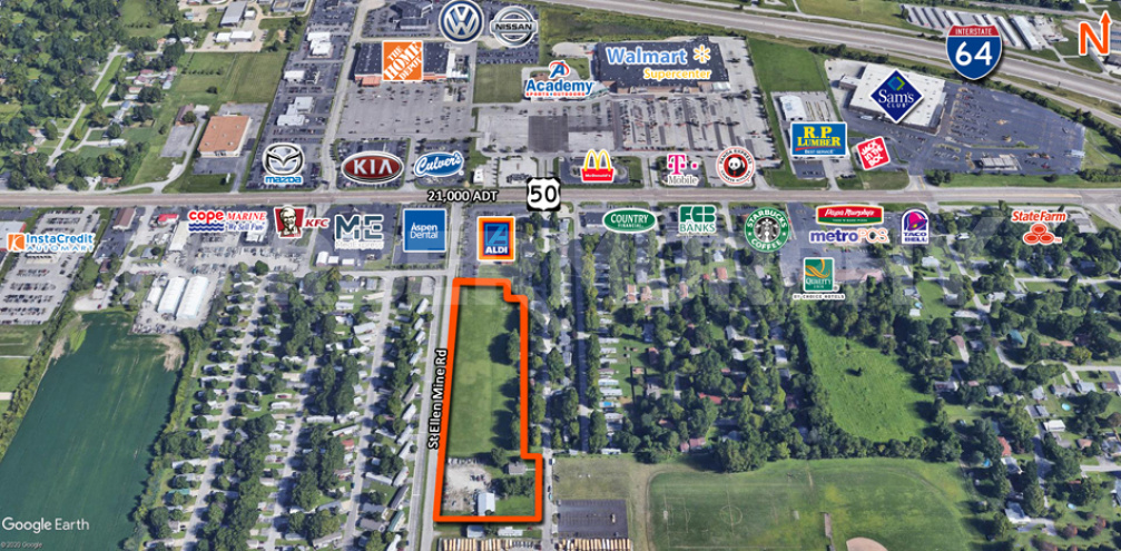 Site Map for 5.0 Acre Commercial Development Site, 120-142 St. Ellen Mine Rd, O'Fallon, Illinois 62269