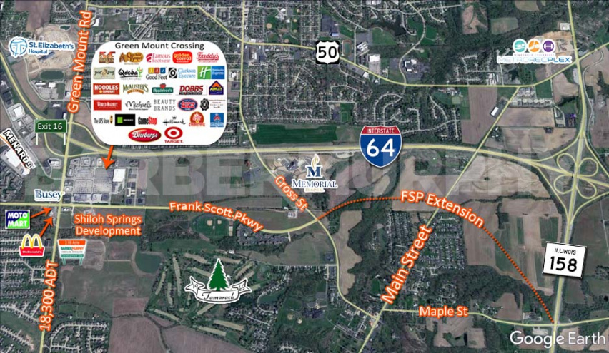 1062 North Green Mount, Shiloh (Belleville), IL 62221, 2.88 Acre Office/Retail  Development Site for Sale, St. Clair County, St. Louis Bi-State Region, Metro East, SW Illinois
