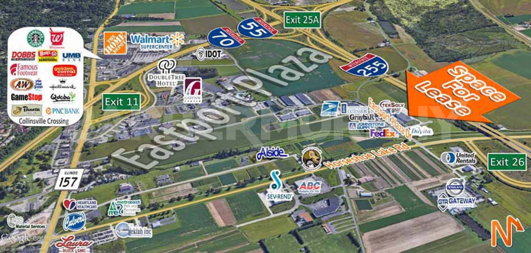 Area Map of 100 Lanter Court, Collinsville, IL 62234 - Eastport Plaza, Downstate IL
