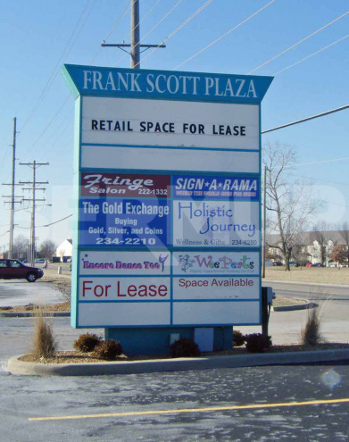 Signage for Frank Scott Plaza, Swansea, Illinois 62226