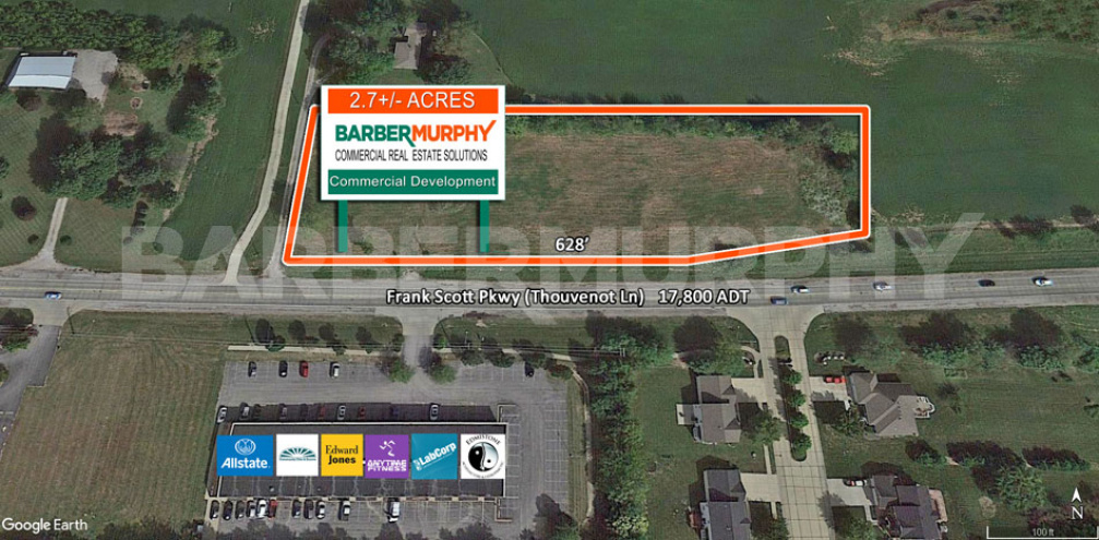 Site Map for 2.77 Acre Development Site, Frontage on Frank Scott Pkwy