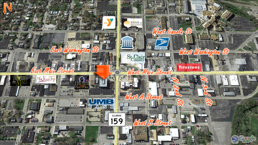 Area Map of 23 Public Square, Belleville, IL