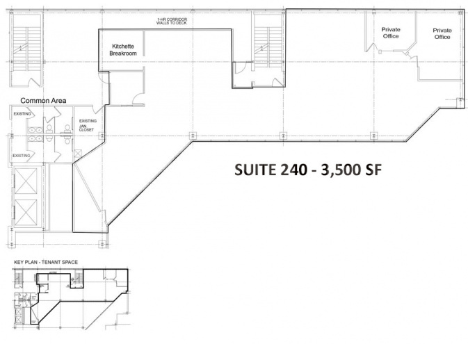 Floor Plan Suite 240 Class A Office Building with Space for Lease in Downtown Belleville, IL