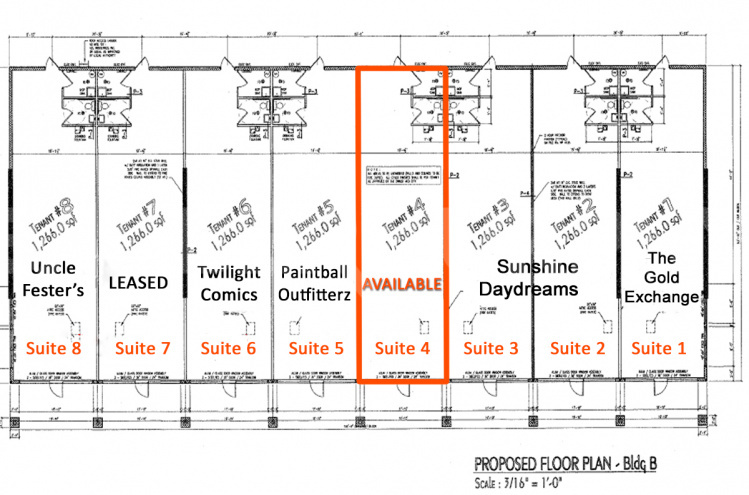 Floor Plan  for Retail Space For Lease at 208 Frank Scott Pkwy East, Swansea, Illinois 62226, St. Clair County, Frank Scott Plaza, Office for Lease, St. Louis Bi-State Region - Metro East, SW Illinois