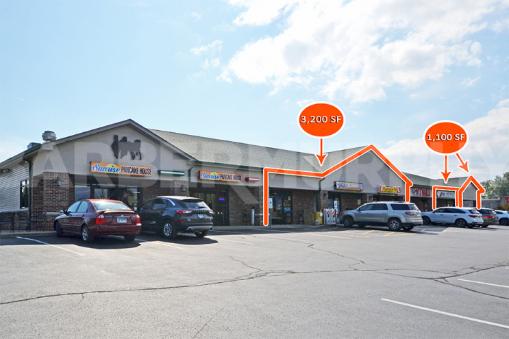 Front View of Lease Spaces at 548 East Washington, Millstadt, Illinois