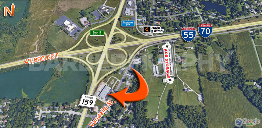 Area Map of Echo Plaza, Maryville, Illinois, 62062, Office and Retail Space for Lease